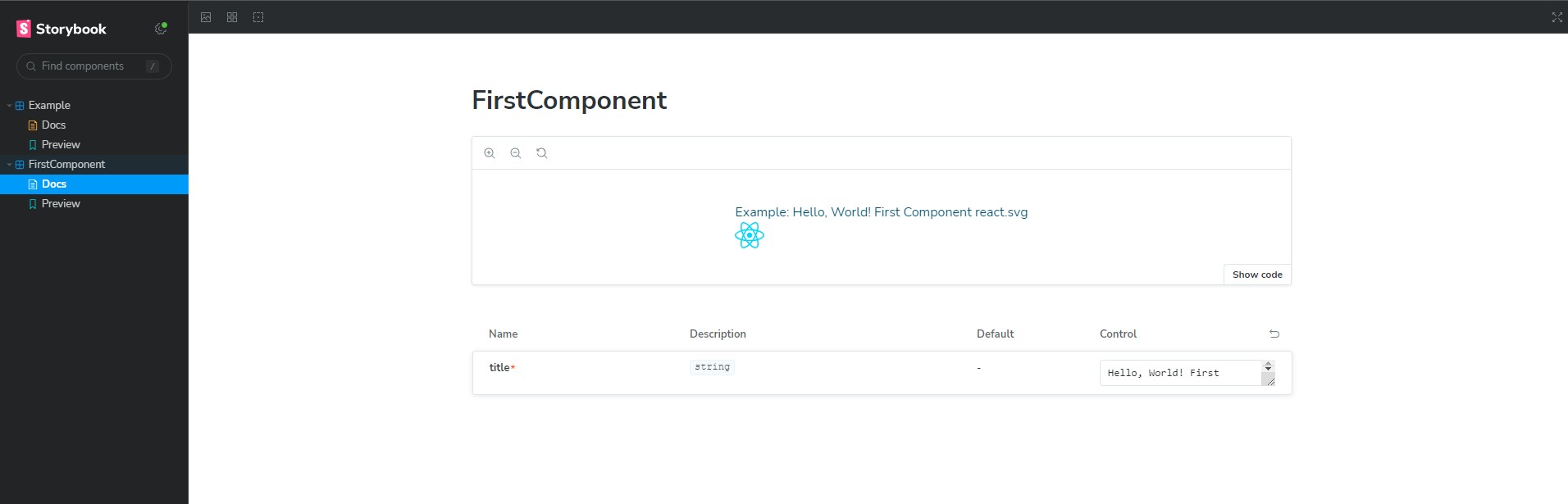 First Component